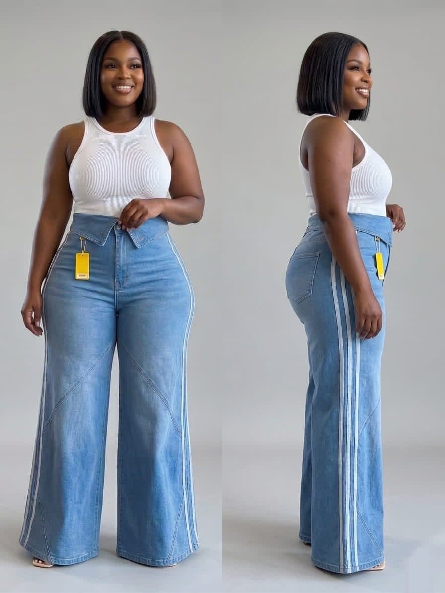 Side Patterned jeans